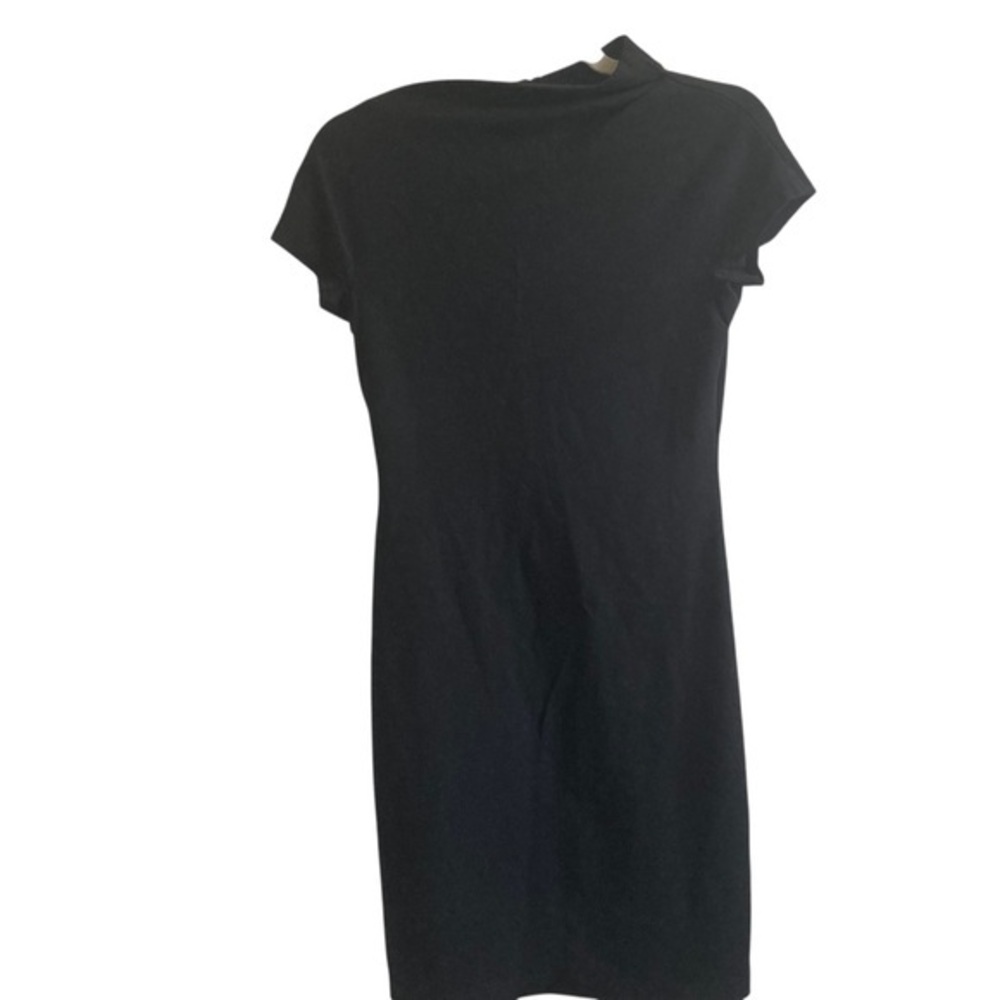 Lafayette 148 New York Black Asymmetrical Sheath Dress